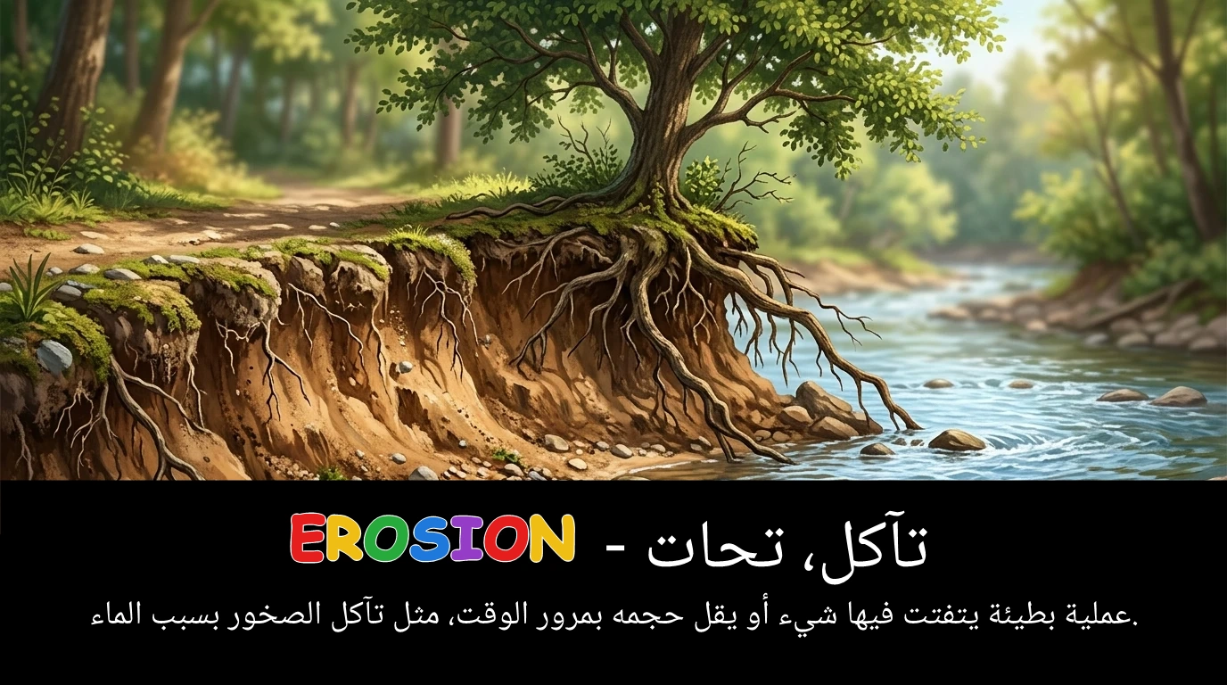 Arabic Illustration for erosion
